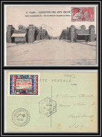 49597 N°212 Pont Alexandre 3 Bridge Exposition Arts Décoratifs Paris 1925 Vignette France Carte Maximum (card) - ...-1929