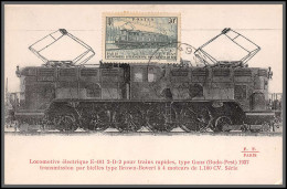 49772 N°339 Chemin De Fer Train Locomotive électrique 1/6/1937 Paris Cote 730 B2 France Carte Maximum édition Fleury - 1930-1939