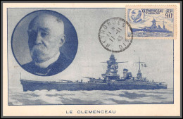 49796 N°425 Cuirassé Clémenceau Bateau Maritime Ship Rethonde 1943 France Carte Maximum (card) édition Deluchey - 1930-1939