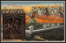 56639 N°276 A Manama 1970 Waterloo 1815 Monument Des Francais Napoléon Bonaparte OR Gold Stamps Carte Maximum (card) - Napoleón