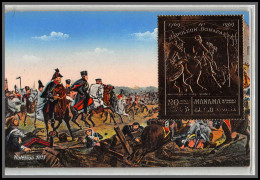 56647 N°276 A Manama 1970 Napoléon Waterloo 1815 Bataille Du Mont St Jean Bonaparte OR Gold Stamps Carte Maximum (card) - Napoleón