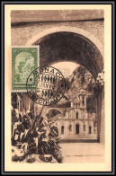 57116 N°122 Ravin Et église De Sainte Dévote 1938 Monaco Carte Maximum (card) édition Ro Del - Cartas & Documentos