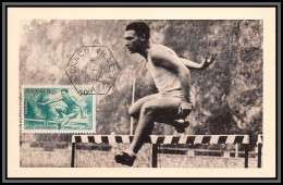 57156 N°319 Jeux Olympiques Olympic Games Londres Haies Hurdle Fdc 12/7/1948 Hexagonal Monaco Carte Maximum Lemaire AGCL - Sommer 1948: London