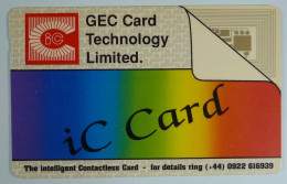 UK - Great Britain - Inteligent Contactless - IC Card - Green Reverse - Demo For GEC Card Technology - [10] Sammlungen