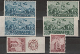 365 - San Marino - 1945 - Palazzetto Del Governo N. 276A/278F. Cat € 260,00. MNH - Neufs