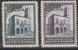364 - San Marino - 1934 - Palazzetto Della Posta N. 184/185. Cert. Raybaudi. Cat. € 500,00.MNH - Ungebraucht