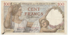 Billet 100 Francs SULLY - 16-8-1940 N° L.14281/471 - 100 F 1939-1942 ''Sully''