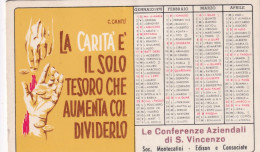 Calendarietto - Le Conferenze Aziendali Di S.vincenzo Soc.montecatini - C.cantu - Anno 1970 - Petit Format : 1961-70