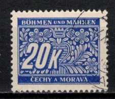 Boheme Et Moravie 1939 Mi P 14 (Yv TT 14), Obliteré, - Oblitérés