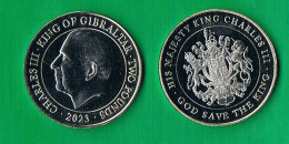 Gibraltar 2 Pounds - His Majesty King Charles III - 2023 - Bimetal - Gibilterra