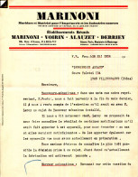 FACTURE.PARIS.MONTATAIRE.MONTROUGE.MACHINES & MATÉRIEL POUR L'IMPRIMERIE.MARIONI 96 RUE D'ASSAS. - Stamperia & Cartoleria