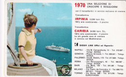 Calendarietto - Siosia Line - Irpinia - Caribia - Anno 1970 - Tamaño Grande : 1971-80