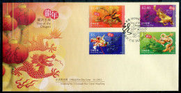 HONGKONG 1675-1678 FDC - Jahr Des Drachen, Year Of The Dragon, L'année Du Dragon - HONG KONG - Brieven En Documenten