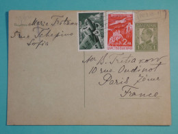 DI 6  BULGARIE     BELLE  LETTRE  ENTIER ENV. 1940 PAR AVION  SOFIA A PARIS FRANCE +AFF. INTERESSANT++++ - Cartes Postales