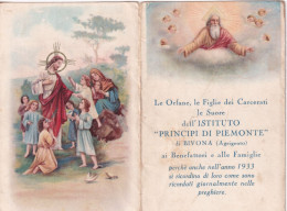 Calendarietto -madonna Con Bambini - Anno 1933 - Petit Format : 1921-40