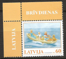 Lettonie Latvija 2004 N° 583 ** Europa, Emission Conjointe, Vacances, Promenade, Barque, Rames Chien Enfant Mer Baltique - Lettland