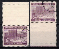 Boheme Et Moravie 1939 Mi 33 Zf (Yv 33 Avec Vignette), Obliteré, - Used Stamps