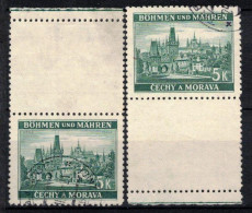 Boheme Et Moravie 1939 Mi 35 Zf (Yv 35 Avec Vignette), Obliteré, - Used Stamps