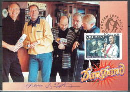 Lars Sjööblom. Sweden 1998. Swedish Dance Bands. Michel 2146  Maxi Card. Signed. - Tarjetas – Máxima