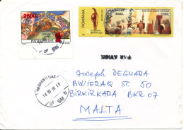 Romania Cover Sent To Malta Negresti Oas18-5-2001 Topic Stamps - Lettres & Documents