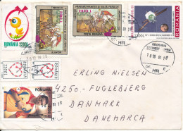 Romania Cover Sent To Denmark Odorheiu Sec. 18-10-2001 Topic Stamps - Lettres & Documents