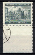 Boheme Et Moravie 1940 Mi 59 Zf (Yv 58 Avec Vignette), Obliteré, - Gebraucht