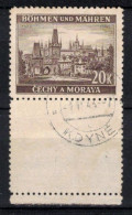 Boheme Et Moravie 1940 Mi 61 Zf (Yv 60 Avec Vignette), Obliteré, - Usados