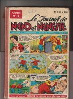 ALBUM N° 17 . LE JOURNAL DE NANO ET NANETTE . N° 256 A 268  .  ETAT MOYEN  1962 - Otros & Sin Clasificación