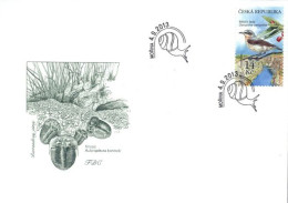 FDC 774 Czech Republic - Karlstejn Region 2013 Trilobit Snail Northern Wheatear - Fossils