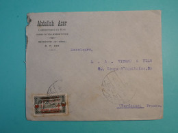 DI 6  LIBAN     BELLE  LETTRE 1931 BEYROUTH A BORDEAUX FRANCE +SURCHARGE+AFF. INTERESSANT++ ++ - Lettres & Documents