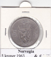 NORVEGIA 5 KRONER  ANNO 1963 COME DA FOTO - Norvegia