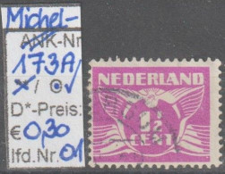 1924 - NIEDERLANDE - FM/DM "Fliegende Taube" 1 1/2 C Purpur - O Gestempelt - S. Scan (173Ao 01-05 Nl) - Usati