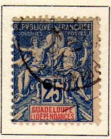 Guadeloupe - (1900-01) -   25 C. Type Groupe - Oblitere - Gebraucht