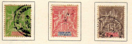 Guadeloupe - (1900-01) -   5 C. 10 C. 15 C.. Type Groupe - Obliteres - Gebraucht