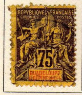 Guadeloupe - (1892) -  75 C.Type Groupe -  Oblitere - Gebraucht