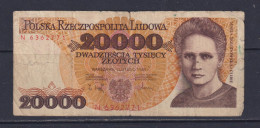 POLAND  - 1989 20000 Zloty Circulated Banknote As Scans - Polen
