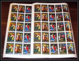 067c - Sharjah - MNH ** Mi N° 748 / 757 A Religion Life Of Jesus Christ Tableau (tableaux Painting) Feuilles (sheets) - Cristianesimo