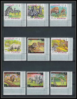 071a - Fujeira - MNH ** Mi N° 302 / 310a Animaux (wild Animals) Lion Elephant Giraffa Tiger Rhinoceros - Fujeira