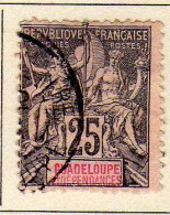 Guadeloupe - (1892) -  25 C.Type Groupe -  Oblitere - Gebraucht