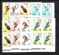 089b - Manama - MNH ** Mi N° 47 / 54 A Jeux Olympiques (olympic Games) Grenoble 1968 Bloc 4 - Invierno 1968: Grenoble