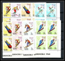 089b - Manama - MNH ** Mi N° 47 / 54 A Jeux Olympiques (olympic Games) Grenoble 1968 Bloc 4 - Manama