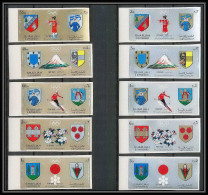 100 - Sharjah - MNH ** N° Mi 825 / 834 B Non Dentelé (Imperf) Jeux Olympiques (winter Olympic Games) Sapporo 72 - Hiver 1972: Sapporo