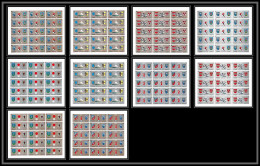 100c Sharjah MNH ** N° 825 / 834 B Non Dentelé (Imperf) Jeux Olympiques (olympic Games) Sapporo 72 Feuilles Sheets - Inverno1972: Sapporo