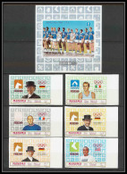 123b Manama MNH ** Mi N° 204 / 209 B + BLOC 35 B Jeux Olympiques (summer Olympic Games) MEXICO 68 Non Dentelé (imperf) - Manama