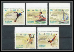 151a - Fujeira MNH ** N° 748 / 752 A Jeux Olympiques (olympic Games) MUNICH Football (Soccer) Cycling Diving Sailing  - Fujeira