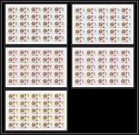 176d Yemen Kingdom MNH ** N° 620 / 624 A Jeux Olympiques Olympic Games MEXICO 68 Gold Madalists Feuilles (sheets) - Yémen