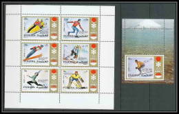 189a Fujeira MNH ** Mi N° 839 / 844 + Bloc 90 A Overprint Jeux Olympiques (olympic Games SAPPORO 72 Hockey - Winter 1972: Sapporo