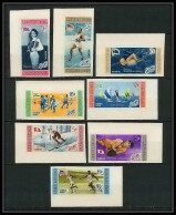209a Dominicana Mi MNH ** N° 660 / 667 B Non Dentelé (Imperf) Jeux Olympiques (olympic Games MELBOURNE Ski Swimming - Verano 1956: Melbourne