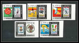 229a - Yemen Kingdom MNH ** Mi N° 627 / 631 B Jeux Olympiques (olympic Games) Mexico 68 Efimex 68 Jumping Football Socce - Yémen