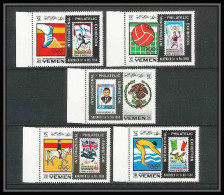 229c - Yemen Kingdom MNH ** Mi N° 627 / 631 A Jeux Olympiques (olympic Games) Mexico 68 Efimex 68 Jumping Football Socce - Yémen